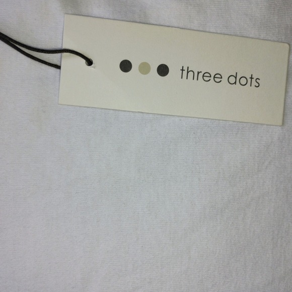 NWT Three Dots Women's 3/4 Sleeve V-Neck Top, Size Large White - Picture 5 of 7